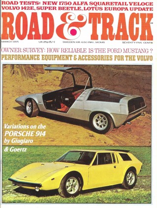 ROAD & TRACK 1971 MAR - DELAGE, FORD GT-70, EUROPA
